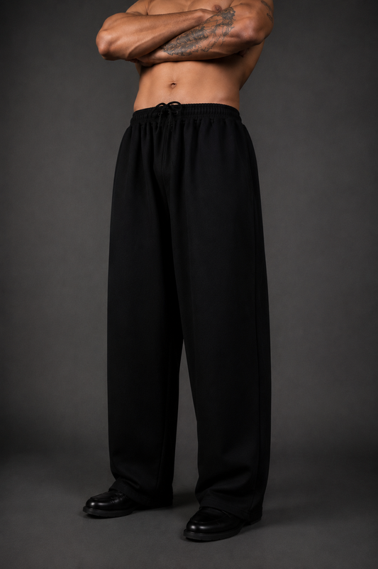 BASIC BLACK BAGGY PANTS