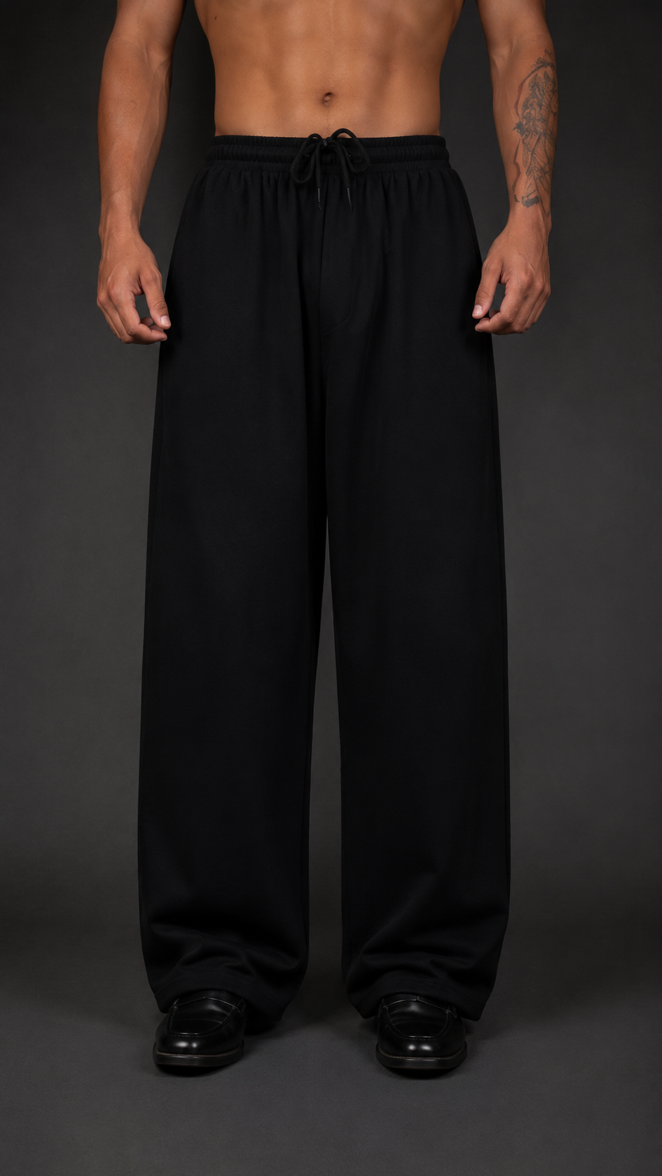 BASIC BLACK BAGGY PANTS