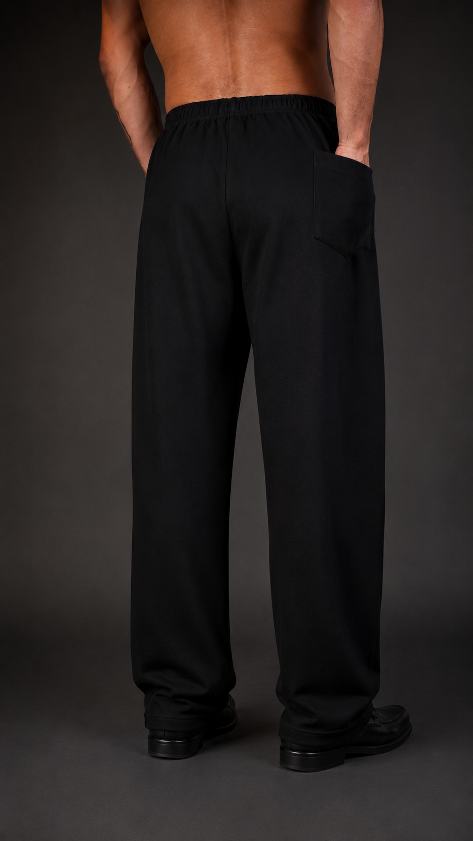 BASIC BLACK BAGGY PANTS
