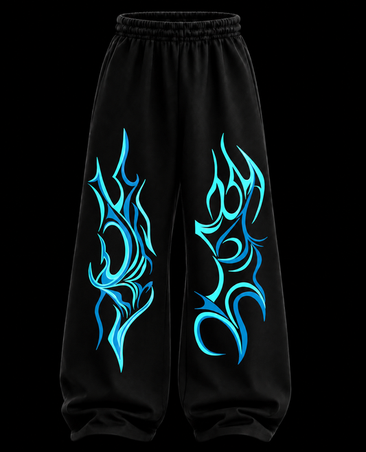 BLUE PHANTOM BAGGY PANTS